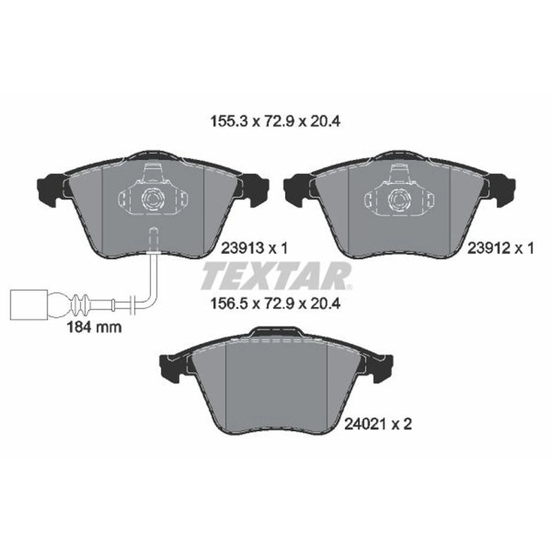 Textar Front Brake Pad Set 2391301