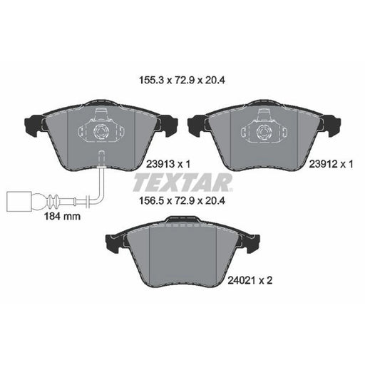 Textar Front Brake Pad Set 2391301