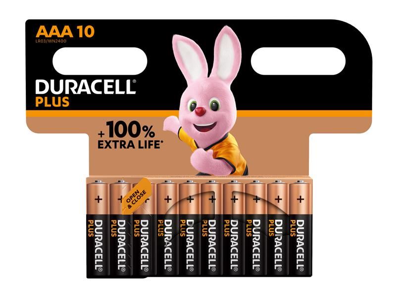 Duracell AAA Cell +100% Plus Power Batteries (Pack 10) Duracell - Dynamic Drive