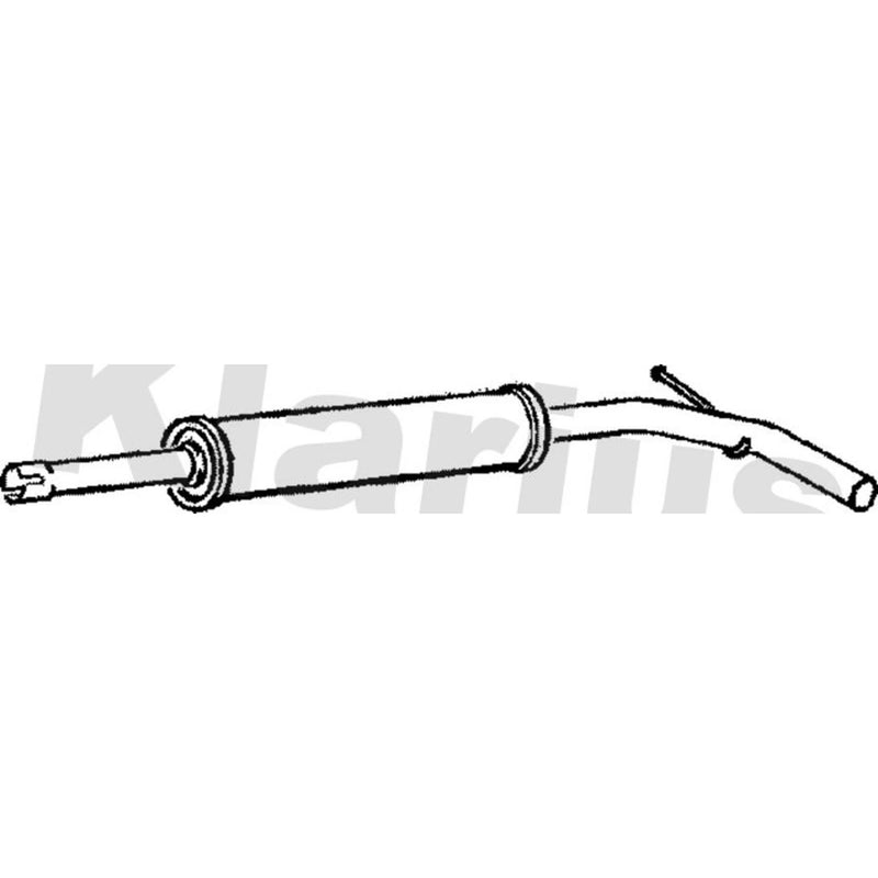 Klarius Box With Centre Pipe Centre fits VW Polo 1999-2001 1.4