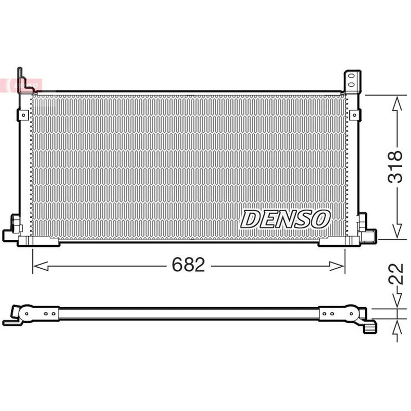 Denso Air Conditioning Condenser fits Toyota Rav 4 V 2020 on 2.5