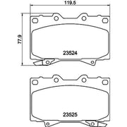 Mintex Front Brake Discs & Pads fits Toyota Land Cruiser 1990-2001 4.2