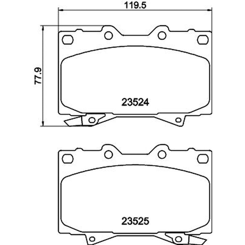 DON Front Brake Pad Set fits Lexus Lx 1998-2008
