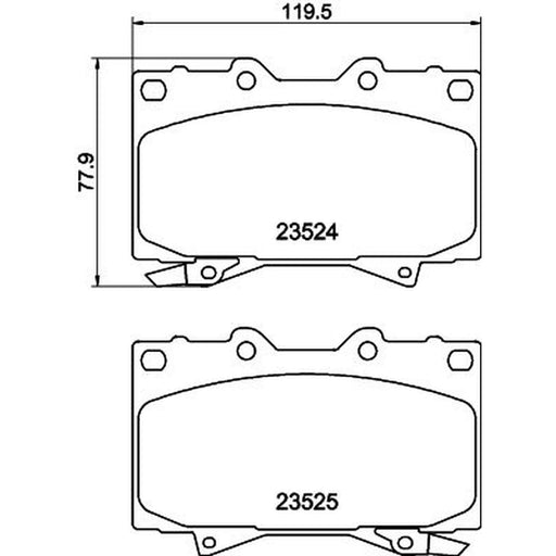 DON Front Brake Pad Set fits Lexus Lx 1998-2008