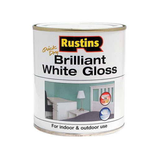 Rustins Quick Dry Brilliant White Gloss 250ml Rustins - Dynamic Drive