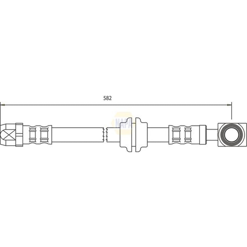 NAPA Brake Hydraulic Hose Line Front fits Mini Mini 2001-2008
