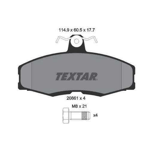 Textar Front Brake Pad Set 2086105