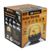 Wireless Rechargeable LED Amber Warning Beacon Light 12/24V, IP67 - MP4099 Town Tools - Dynamic Drive