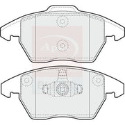 Apec Black Front Brake Pad Set fits Citroën C4 2004-2011 2.0