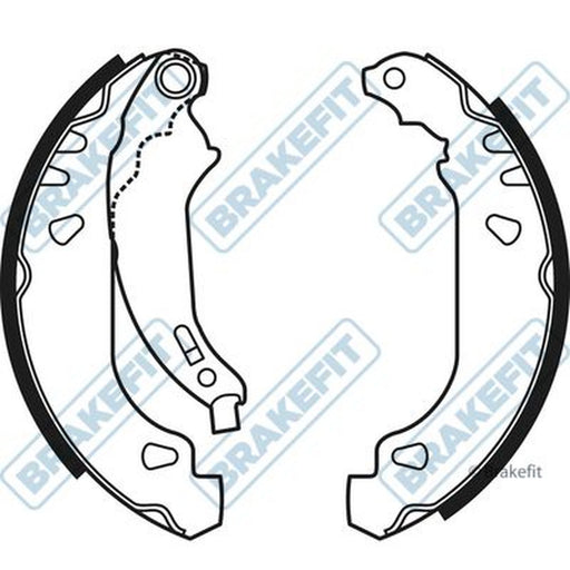 Apec Brake Shoe Set Axle Kit fits Peugeot 206 1998-2012 1.1 1.4 1.9