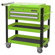 Sealey HD Mobile Tool & Parts Trolley 2 Drawer-Locking Top HV Green AP760MHV Sealey  - Dynamic Drive