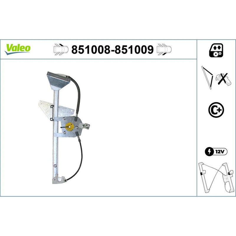 Valeo Electric Window Regulator Lifter Right Front 851009