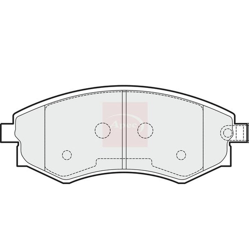 Apec Front Brake Pad Set fits Daewoo Rexton 2002 on 2.9