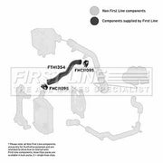 First Line Intercooler Turbo Charge Air Hose fits Mercedes-Benz V-Class