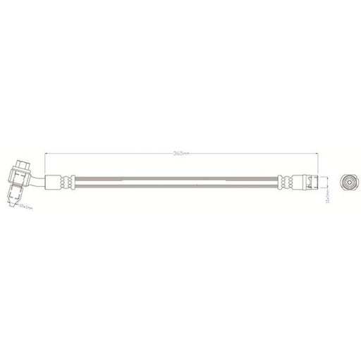 Juratek Brake Hydraulic Hose Line Rear fits Opel Insignia A 2008-2017