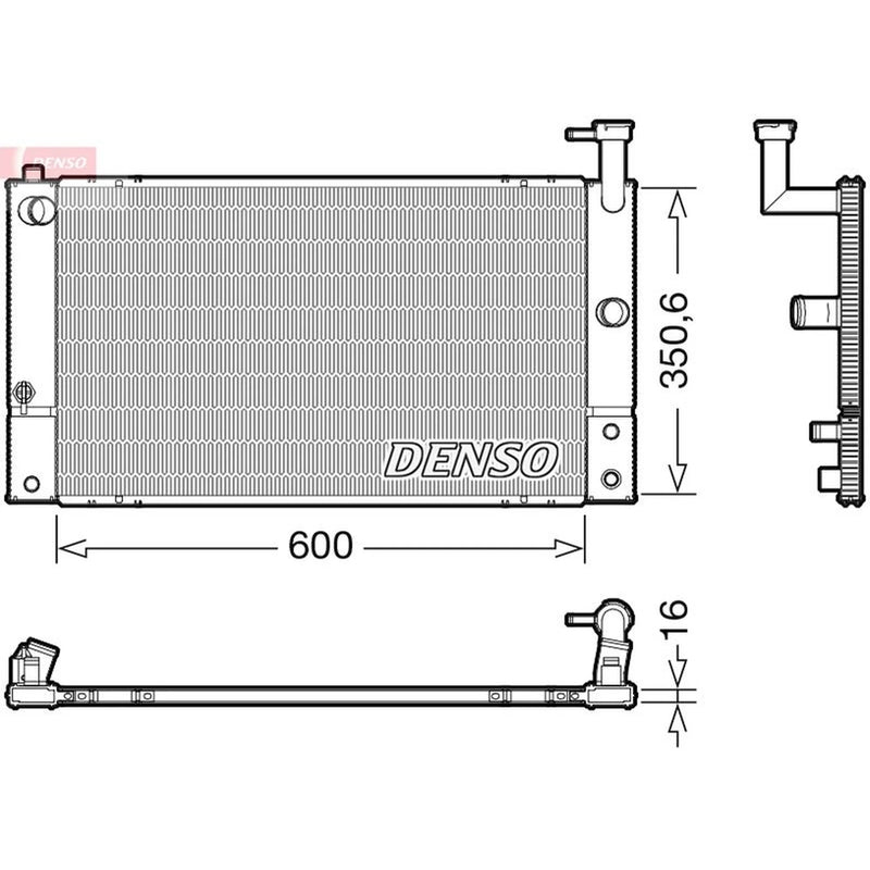 Denso Engine Radiator fits Toyota Prius Liftback 2003-2009 1.5