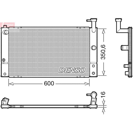 Denso Engine Radiator fits Toyota Prius Liftback 2003-2009 1.5