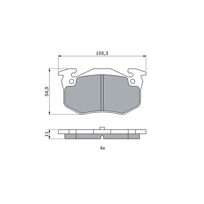 Bosch Front & Rear Pads fits Renault Megane I Classic 2001-2003 2.0