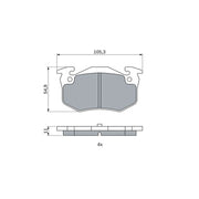 Bosch Front & Rear Pads fits Renault Clio 2001-2016 1.2