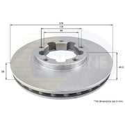 Comline Front & Rear Brake Discs & Pads fits Nissan NT400 Cabstar 2014 on