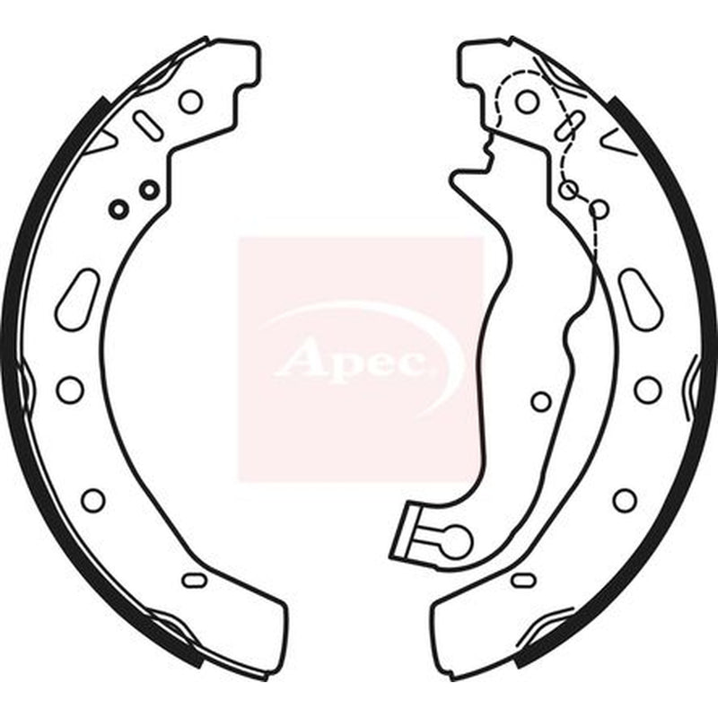 Apec Brake Shoe Set Axle Kit fits Mazda 2 2007-2015 1.3 1.4 1.5 1.6