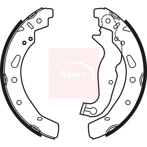 Apec Brake Shoe Set Axle Kit fits Mazda 2 2007-2015 1.3 1.4 1.5 1.6