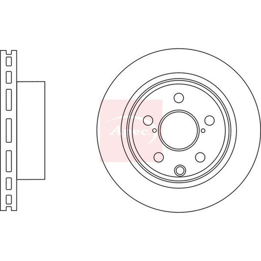 Apec 2 x Vented Brake Discs fits Subaru Forester 2013 on 2.0