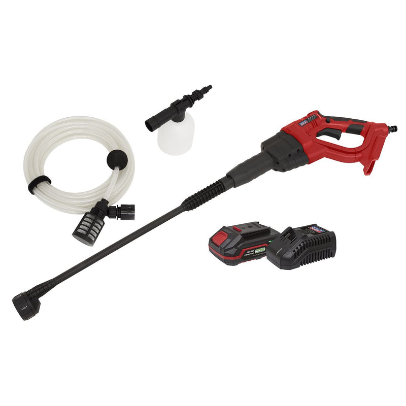Sealey Cordless Pressure Washer 20V SV20 Series 2Ah CP20VPWKIT1 Sealey - Dynamic Drive