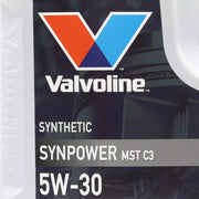 Valvoline Synpower MST C3 5L Engine Oil 5 Litre 5W30 Fully Synthetic 874308 Valvoline - Dynamic Drive