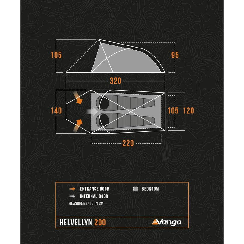 Vango Helvellyn 200 Tent Pamir Green Vango - Dynamic Drive