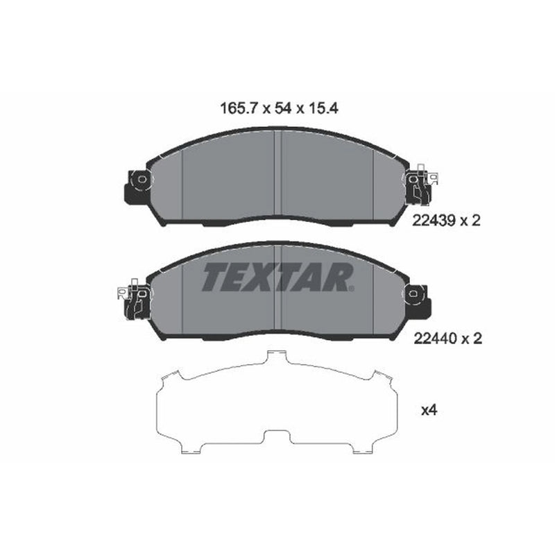 Textar Front Brake Pad Set 2243903