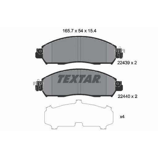Textar Front Brake Pad Set 2243903