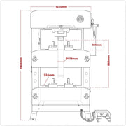 Viking Floor Type Air/Hydraulic Press with Sliding Ram and Foot Pedal 100 Tonne Viking - Dynamic Drive