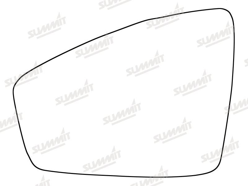 Summit Stick-On Standard Mirror Glass fits Volkswagen Tiguan 16 on LHS Summit - Bars 4 Cars