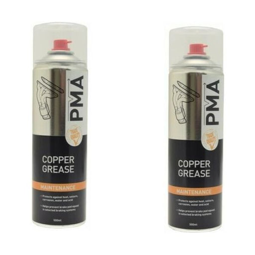 2x PMA Copper Grease High Temperature Aerosol Maintenance Spray 500ml COPGR PMA - Dynamic Drive