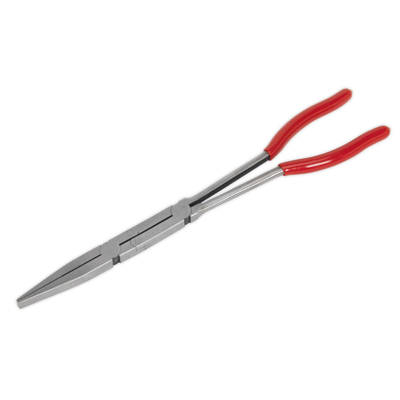 Sealey Flat Nose Pliers Double Joint Long Reach 335mm AK8590 Sealey - Dynamic Drive