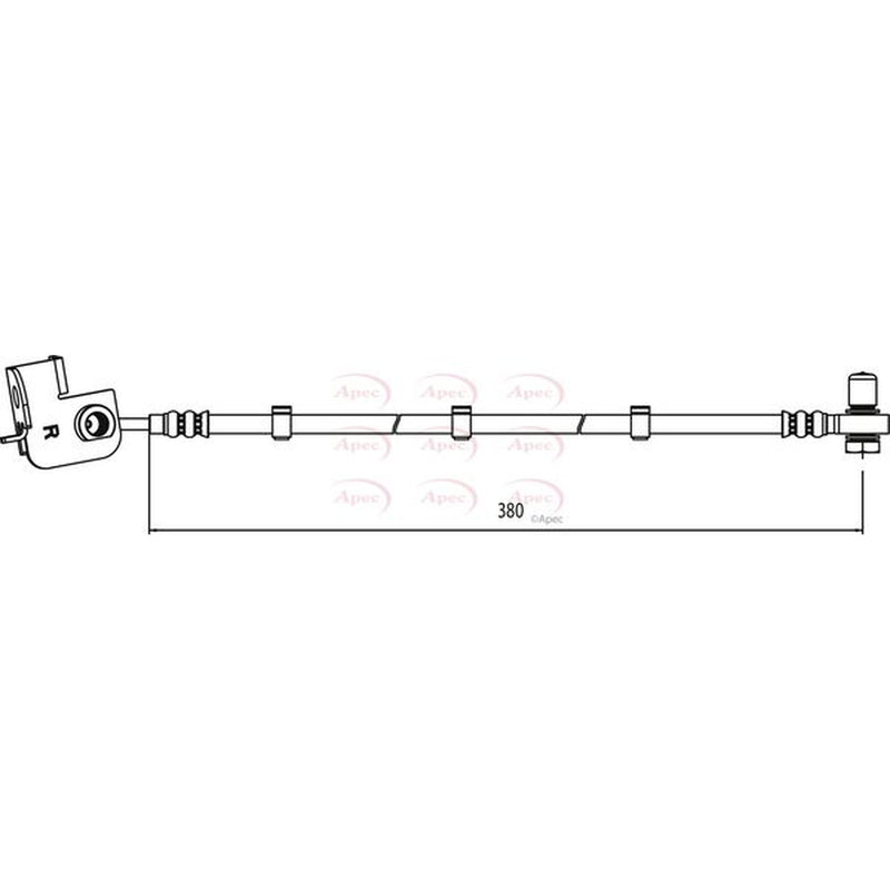 Apec Brake Hydraulic Hose Line Front Right fits Jaguar Xf I 2008-2015 4.2