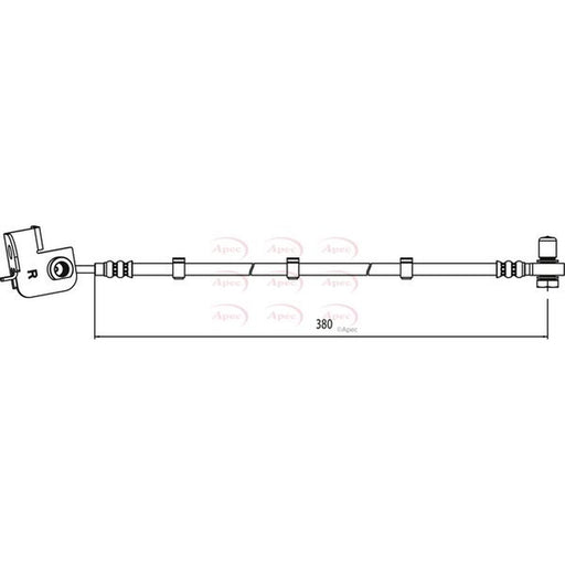 Apec Brake Hydraulic Hose Line Front Right fits Jaguar Xf I 2008-2015 4.2