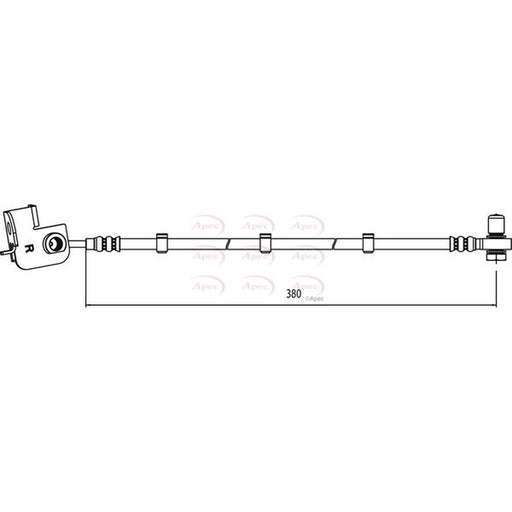 Apec Brake Hydraulic Hose Line Front Right HOS4013