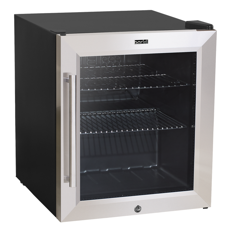 Baridi 50L Tabletop Drinks Fridge Mini Beer Cooler Glass Door Stainless Steel Baridi  - Dynamic Drive