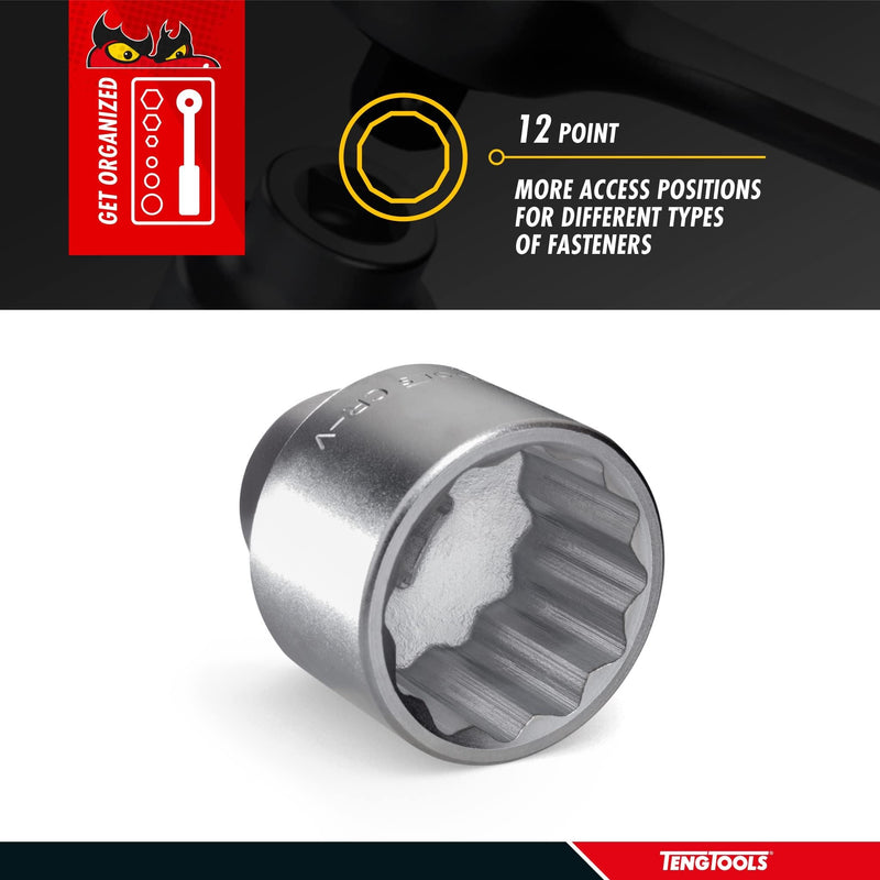 Teng Tools 1" Socket 12 pt Metric 80mm Teng Tools - Dynamic Drive