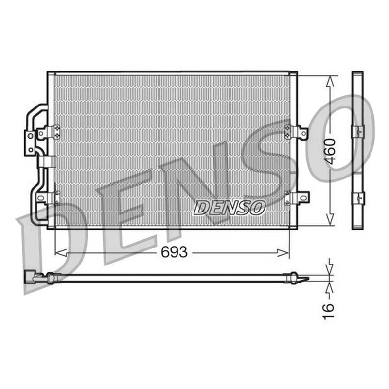 Denso Air Conditioning Condenser fits Citroën Dispatch I 1995-2006 1.6 1.9 2.0