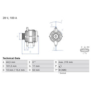 Bosch Car Alternator 12V
