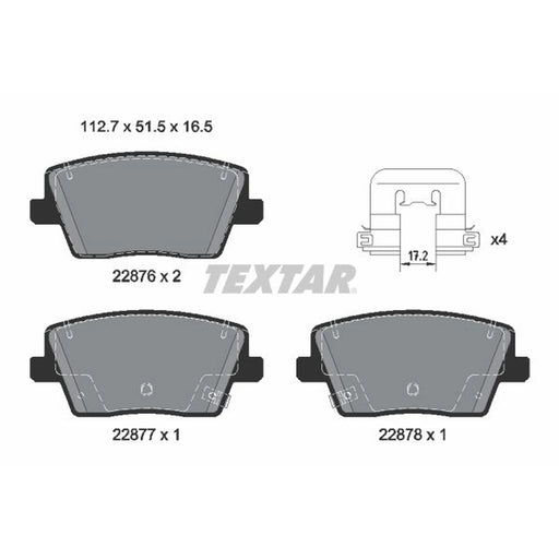 Textar Rear Brake Pad Set 2287601