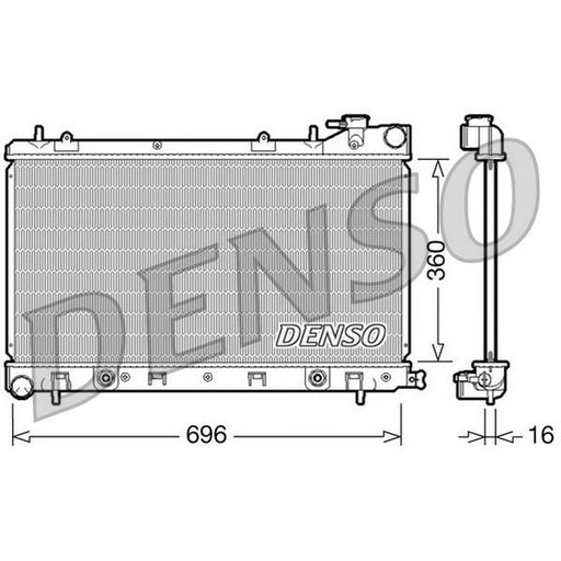 Denso Engine Radiator fits Subaru Forester 2002-2008 2.0 2.5
