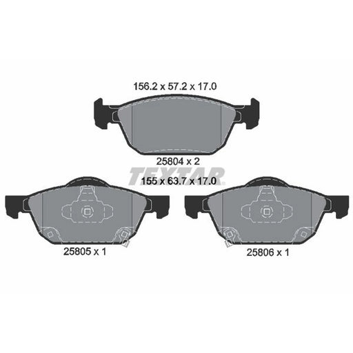 Textar Front Brake Pad Set 2580401