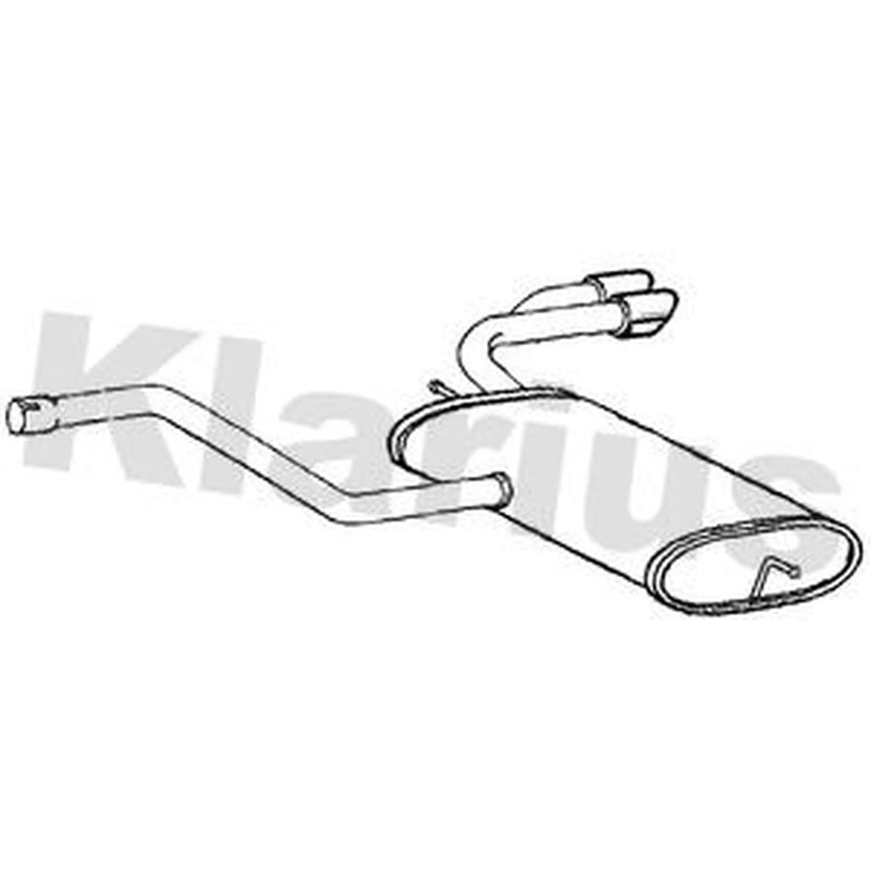 Klarius Box With Tail Pipe Rear fits Ford Focus IV 2018-2025 1.0