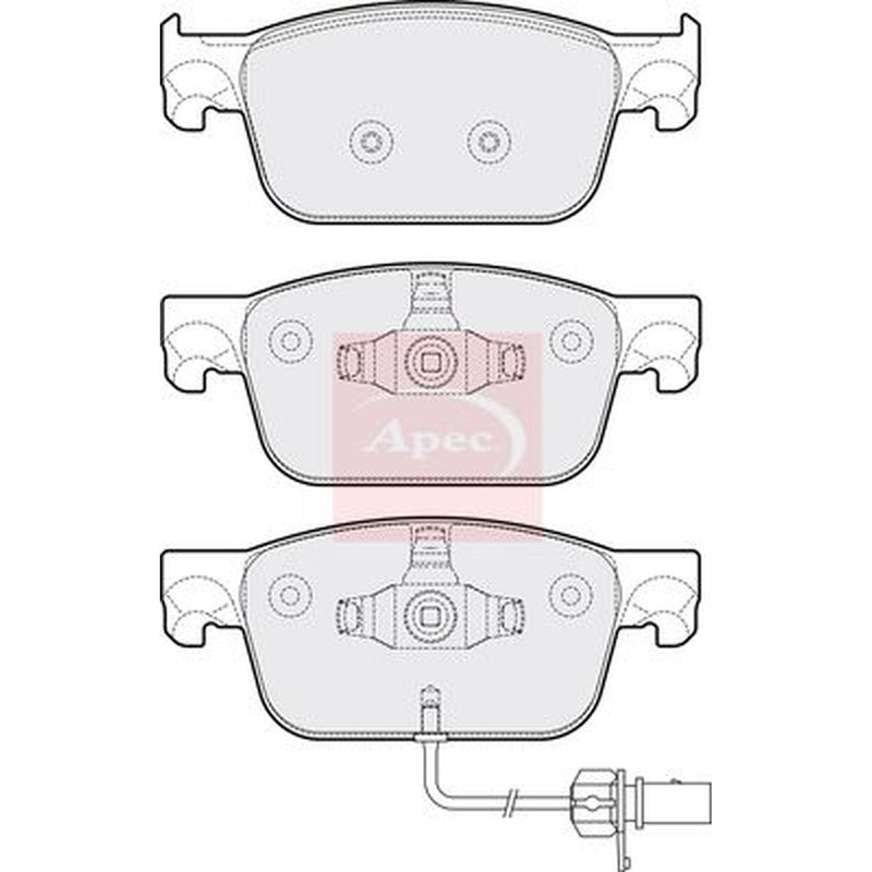 Apec Front Brake Pad Set fits Audi A4 Allroad B9 2016-2019 2.0