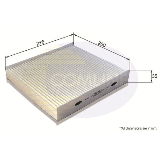 Comline Cabin Air Filter (Pollen Filter) fits Alpine A110 II 2017-2024 1.8