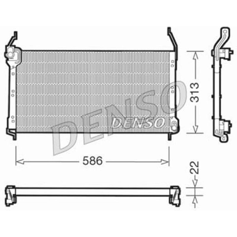 Denso Air Conditioning Condenser fits Fiat Brava 1995-2001 1.4 1.6 1.8